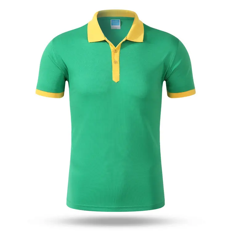 Men's White Polo T-Shirt with Blue Trim — feature 12