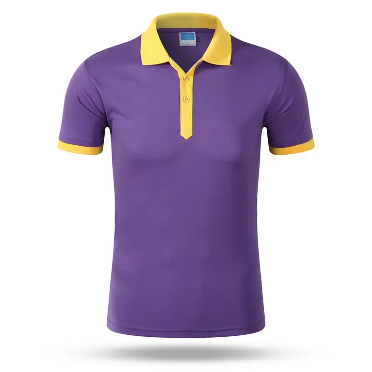 Men's White Polo T-Shirt with Blue Trim — feature 13