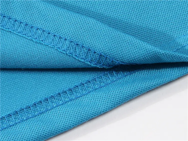 Men's White Polo T-Shirt with Blue Trim — feature 20