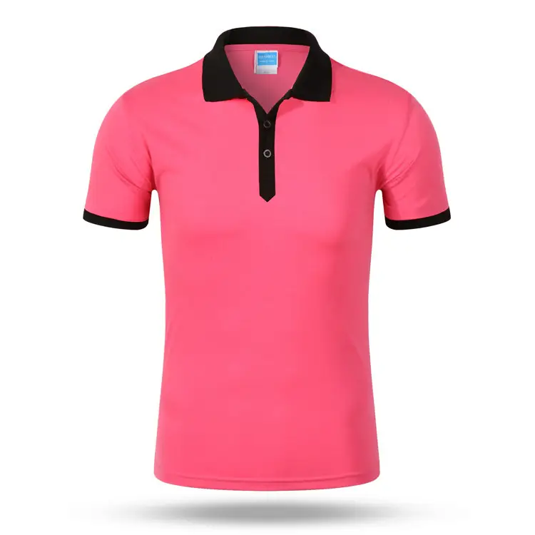 Men's White Polo T-Shirt with Blue Trim — feature 5