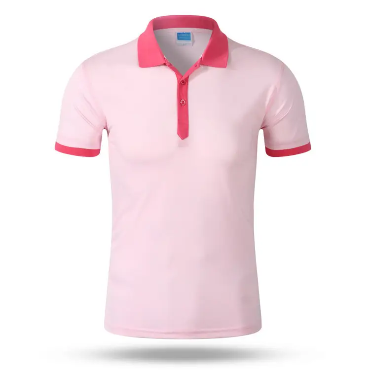 Men's White Polo T-Shirt with Blue Trim — feature 7