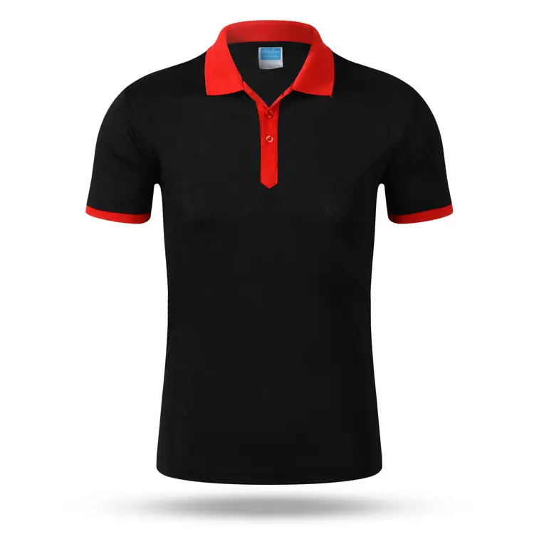 Men's White Polo T-Shirt with Blue Trim — feature 8