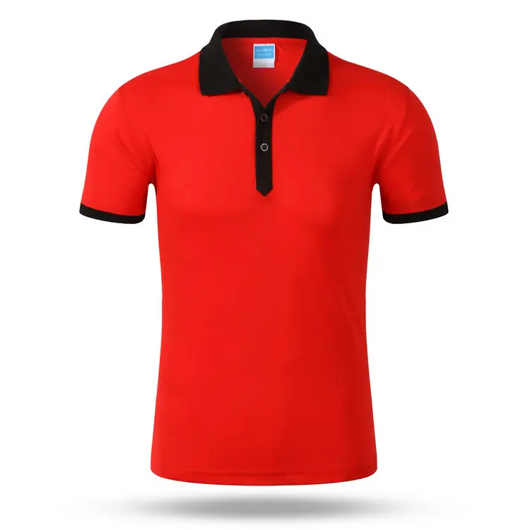 Men's White Polo T-Shirt with Blue Trim — feature 9