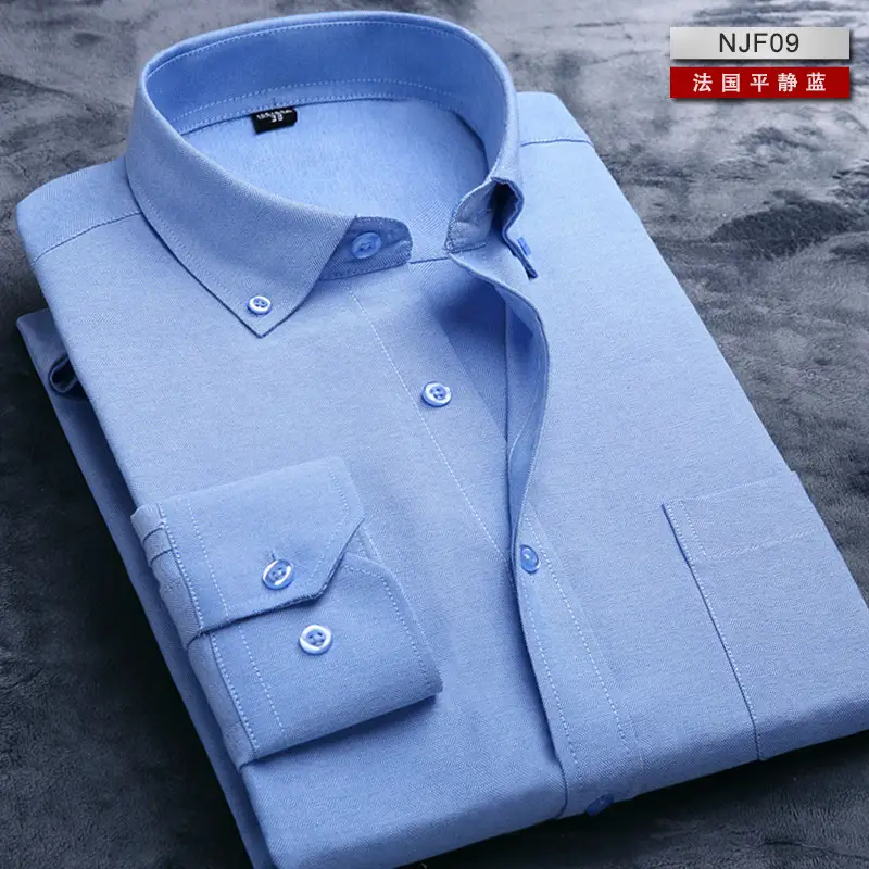 Men's Pink Oxford Slim Fit Long Sleeve Shirt - Image 2