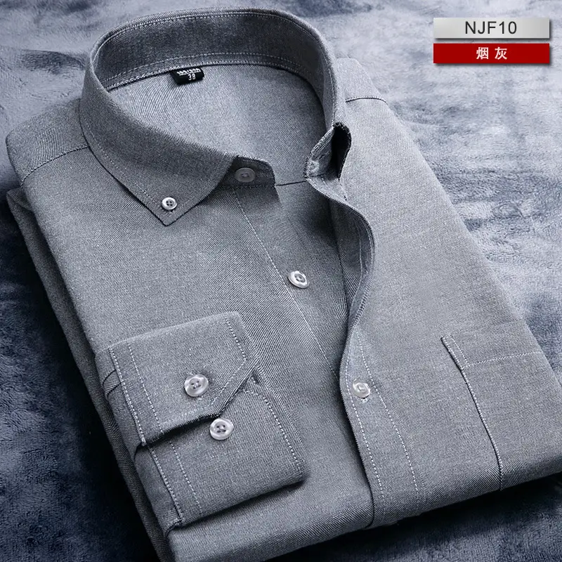 Men's Pink Oxford Slim Fit Long Sleeve Shirt - Image 3