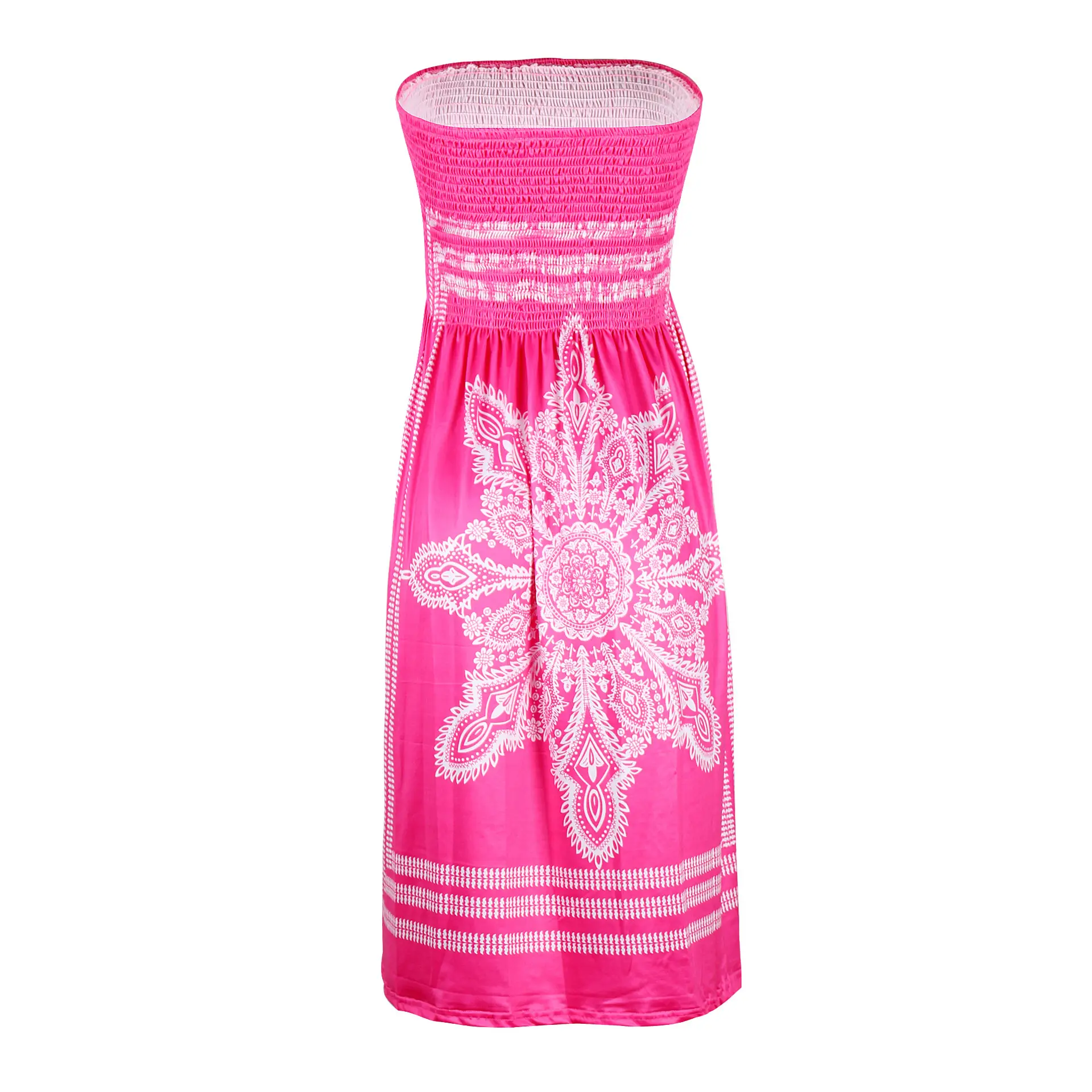 Candy Color Printed Chest Wrap Dress for Women - Image 45
