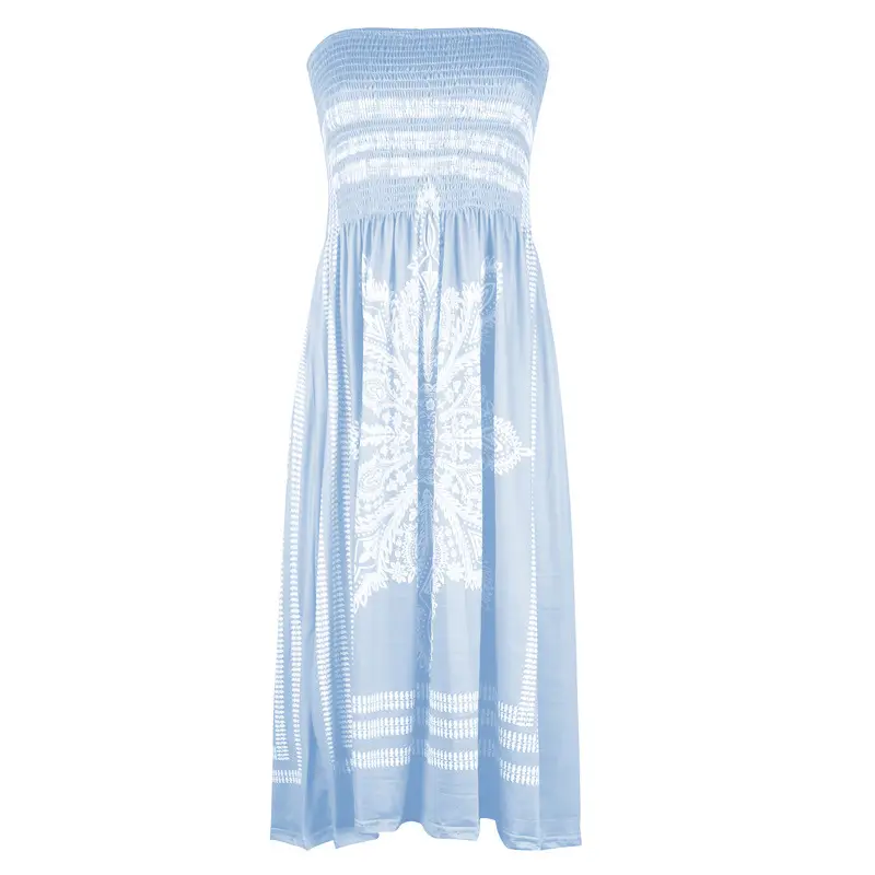 Candy Color Printed Chest Wrap Dress for Women - Image 13