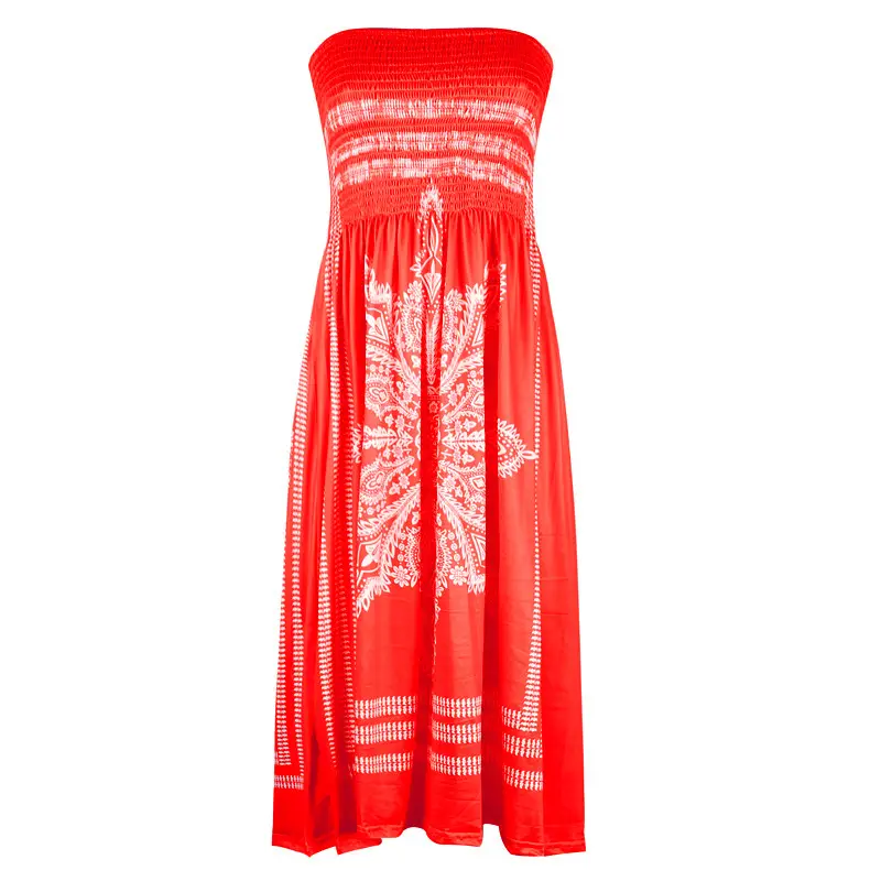 Candy Color Printed Chest Wrap Dress for Women - Image 17