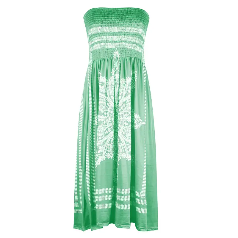 Candy Color Printed Chest Wrap Dress for Women - Image 18