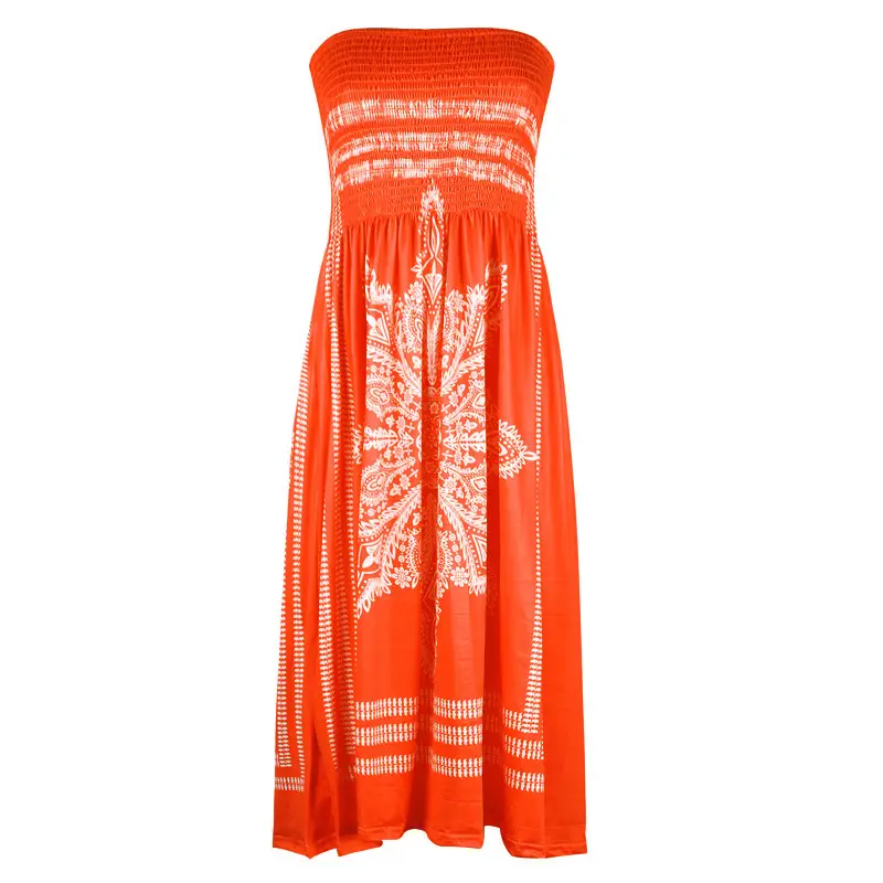 Candy Color Printed Chest Wrap Dress for Women - Image 4