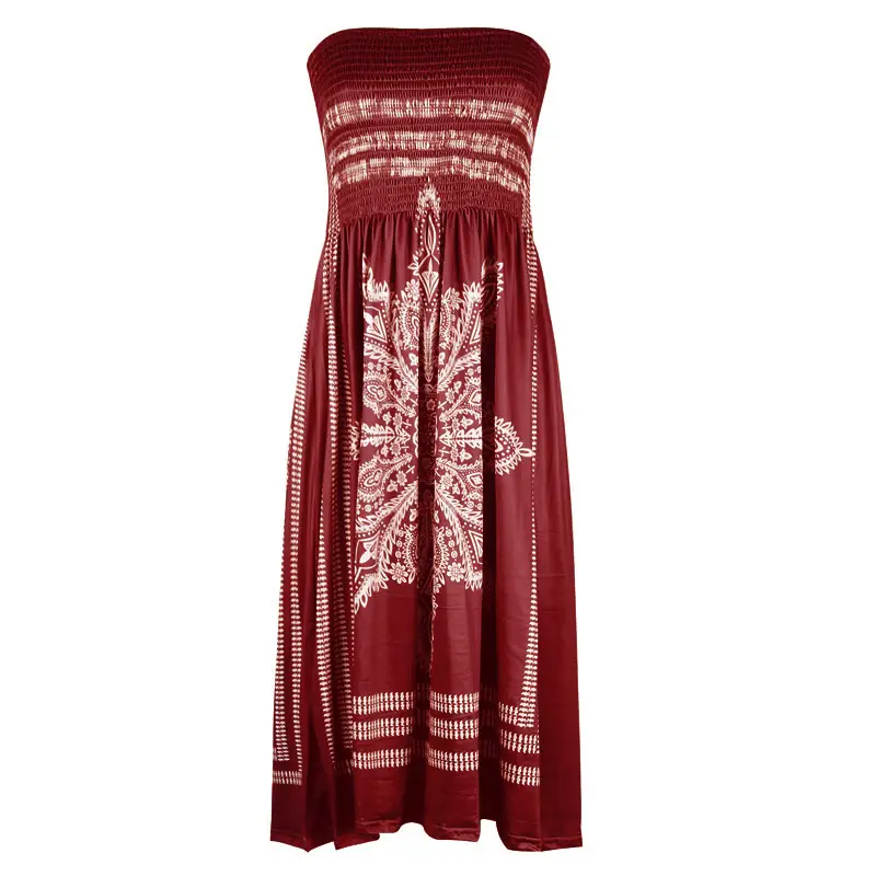 Candy Color Printed Chest Wrap Dress for Women - Image 5