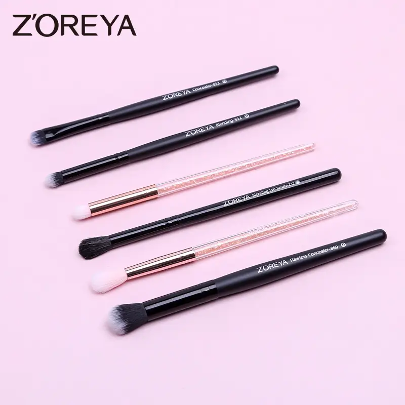 Black Wooden Handle Makeup Brush for Blending Eyeshadow - Image 7