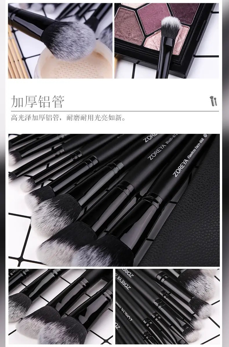 Black Wooden Handle Makeup Brush for Blending Eyeshadow — feature 4
