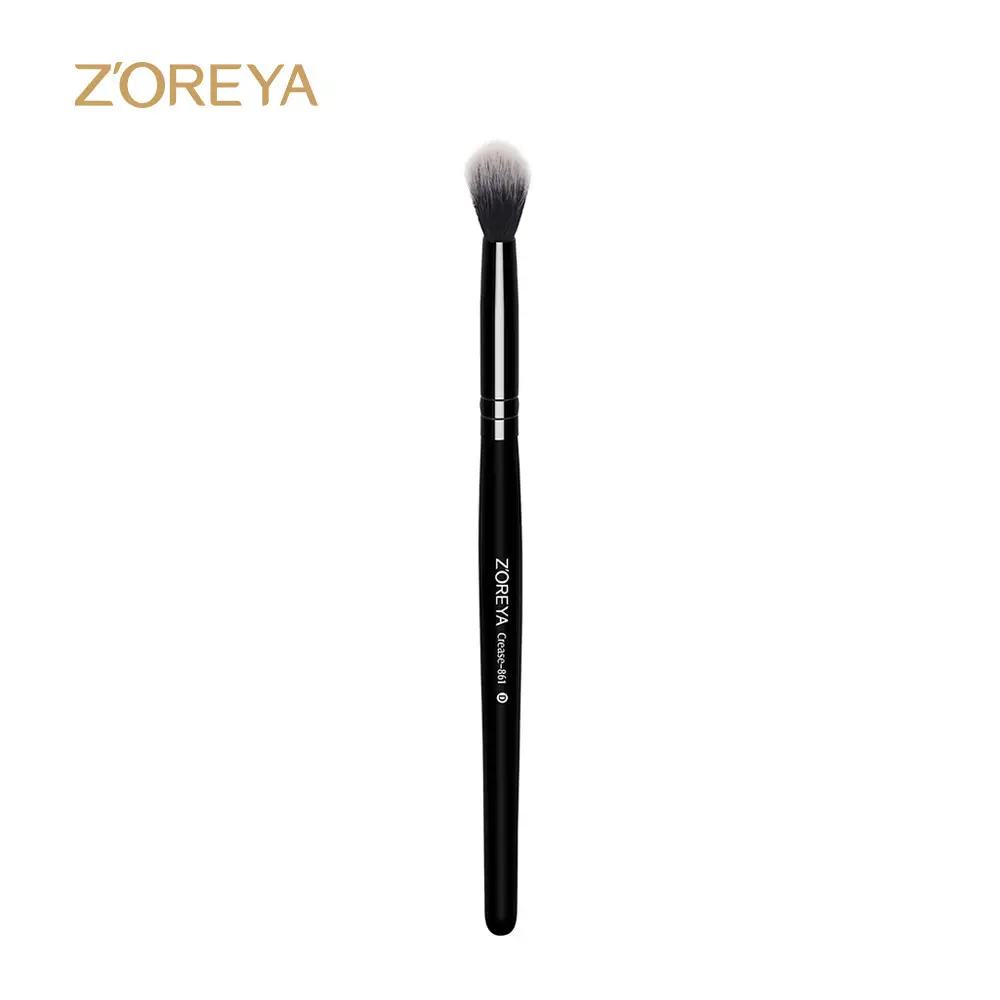 Black Wooden Handle Makeup Brush for Blending Eyeshadow - Image 2