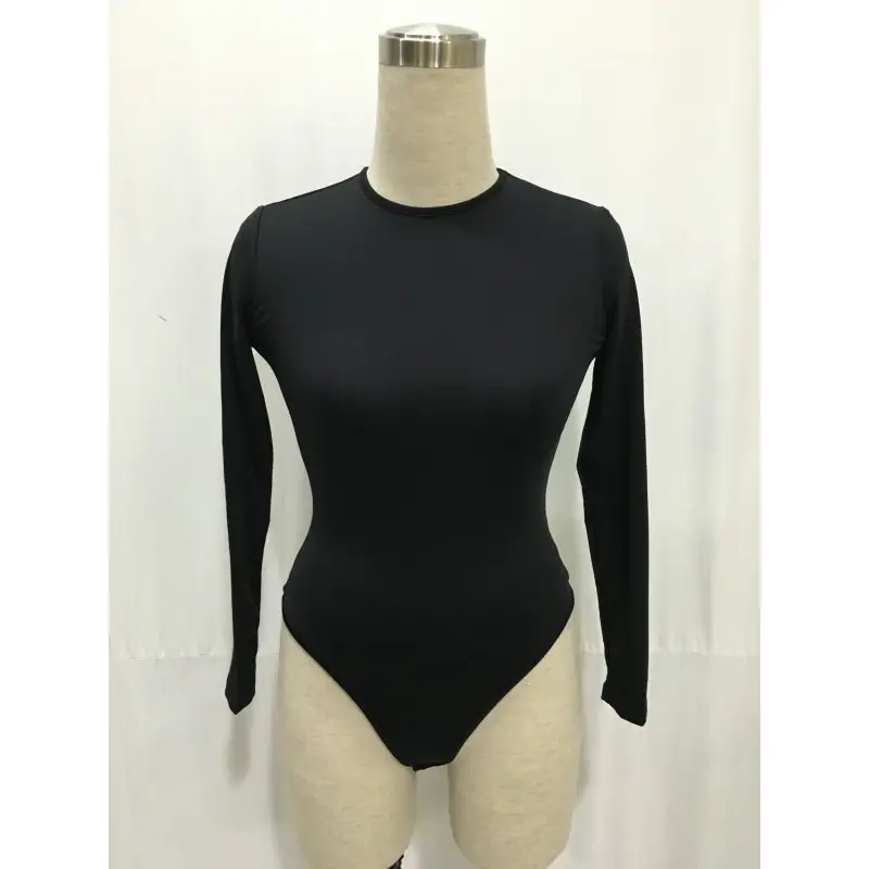 Green Long Sleeve Base Jumpsuit for Women - Image 4