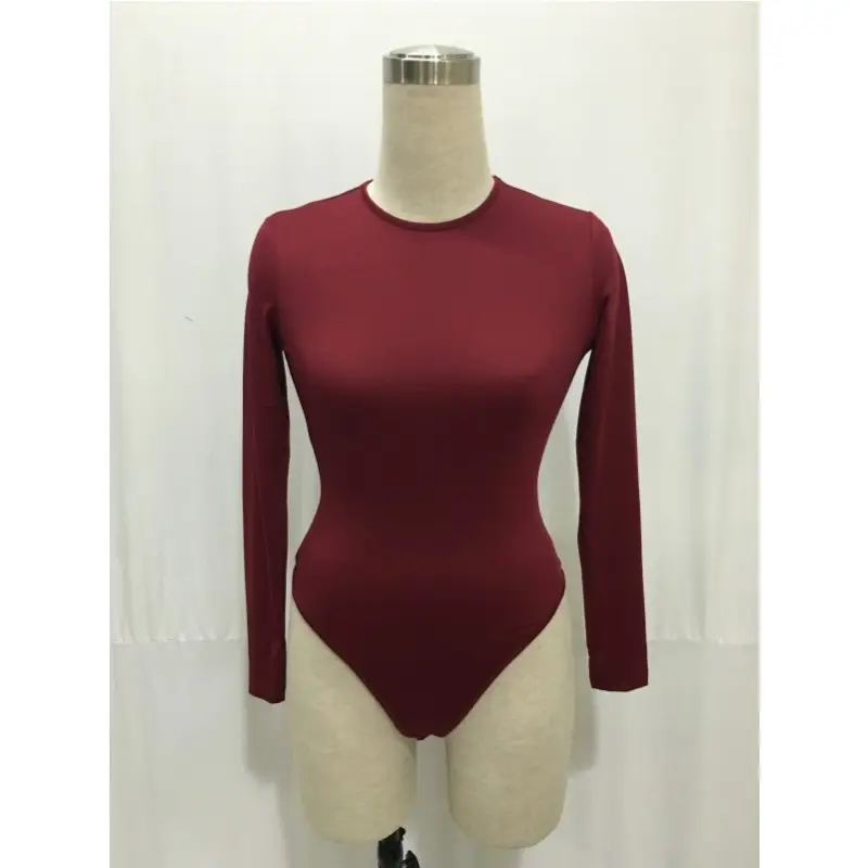 Green Long Sleeve Base Jumpsuit for Women - Image 5