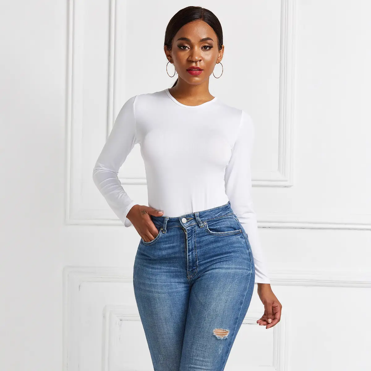 European Station 13-Color Long Sleeve Nightclub Jumpsuit Women - Image 13