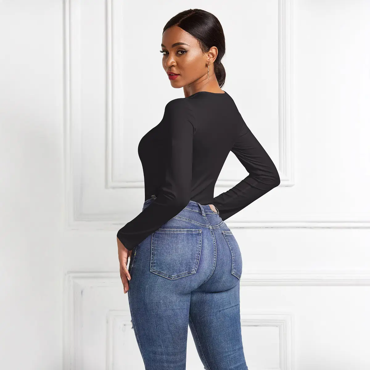 European Station 13-Color Long Sleeve Nightclub Jumpsuit Women - Image 15