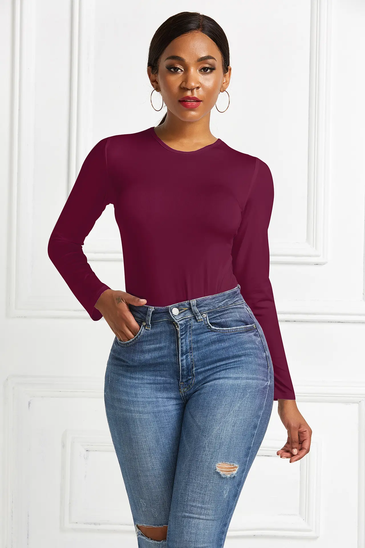 European Station 13-Color Long Sleeve Nightclub Jumpsuit Women - Image 4
