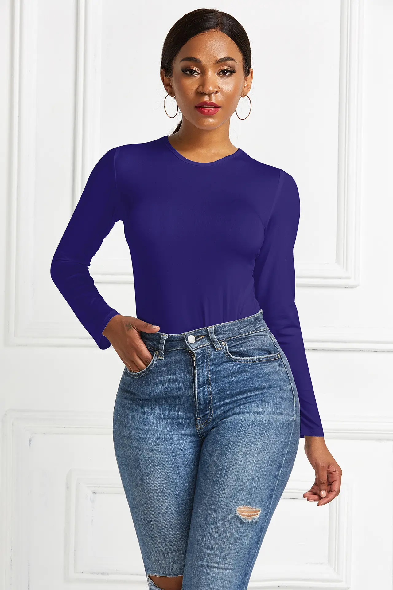 European Station 13-Color Long Sleeve Nightclub Jumpsuit Women - Image 7