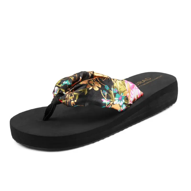 Women's Bohemian Flip Flops Mid-heel Summer Sandals