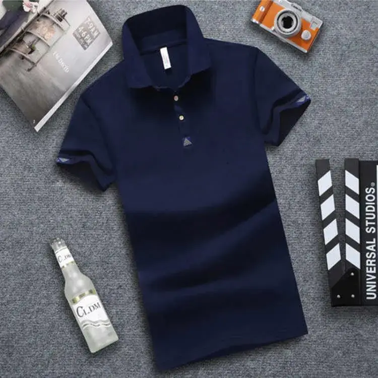 White Short-Sleeved Polo Shirt for Men - Image 7
