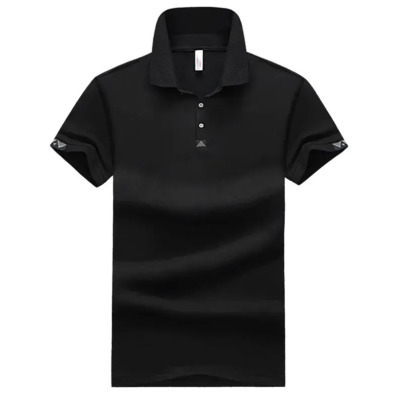 White Short-Sleeved Polo Shirt for Men - Image 3