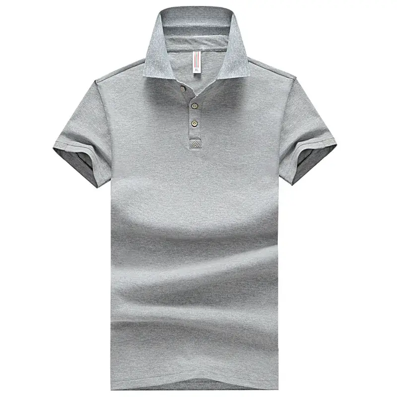 White Short-Sleeved Polo Shirt for Men - Image 2