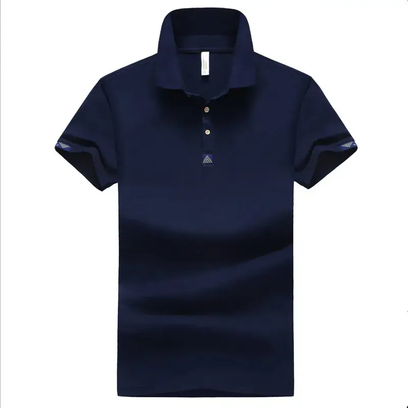 White Short-Sleeved Polo Shirt for Men - Image 4