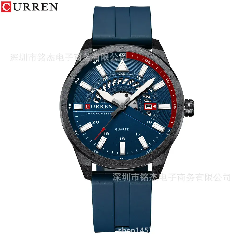 CURREN Men's Black Quartz Calendar Watch - Image 3