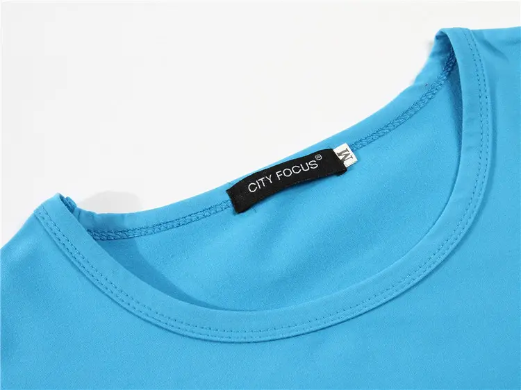 Red Round Neck Short Sleeve T-Shirt for Men Women — feature 17