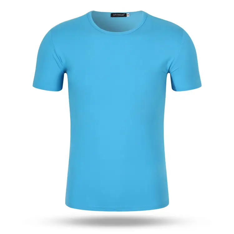 Red Round Neck Short Sleeve T-Shirt for Men Women — feature 9