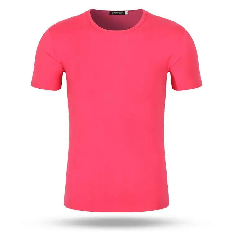 Red Round Neck Short Sleeve T-Shirt for Men Women - Image 9