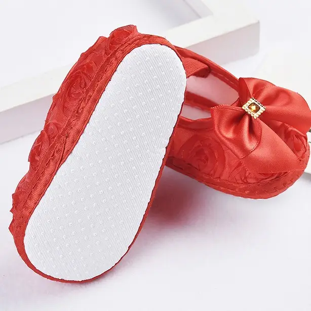Pink Bow Baby Shoes for Girls 0-6-8 October
