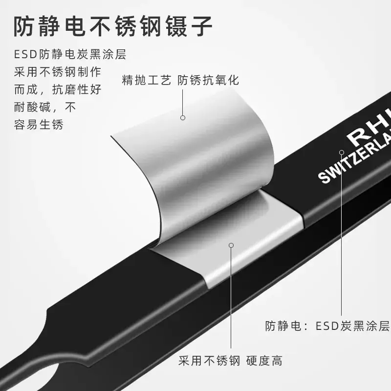 Stainless Steel Anti-Static Tweezers for Hair Removal - Image 7
