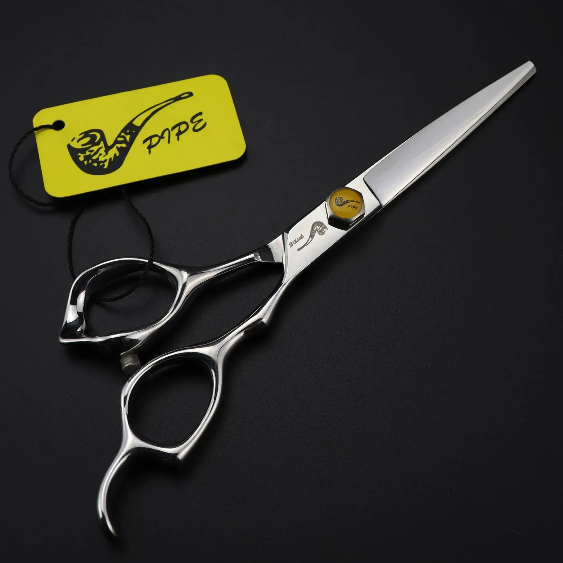 6.0 Inch Turtle Handle Barber Scissors Flat Teeth