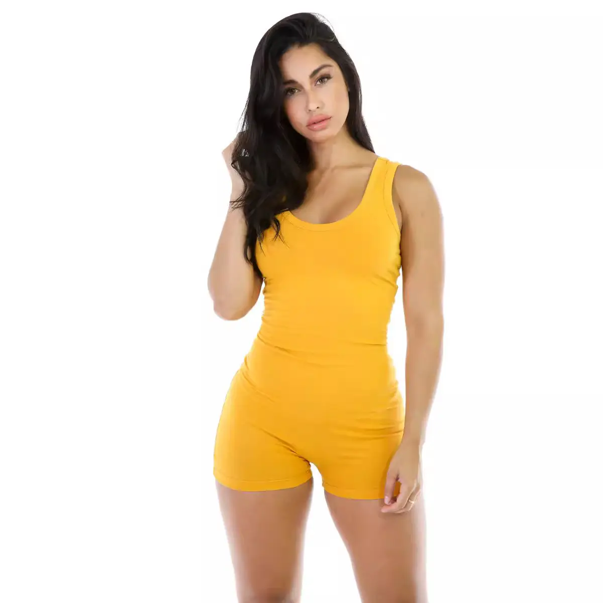 Blue Backless Sportswear Shorts Set for Women - Image 14