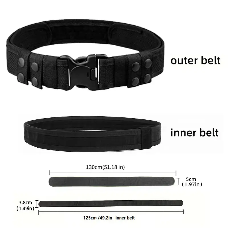 Green Tactical Velcro Belt with Plastic Buckle
