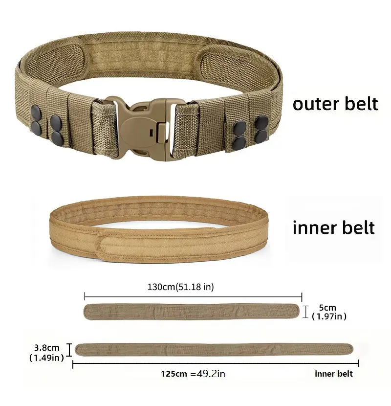 Green Tactical Velcro Belt with Plastic Buckle