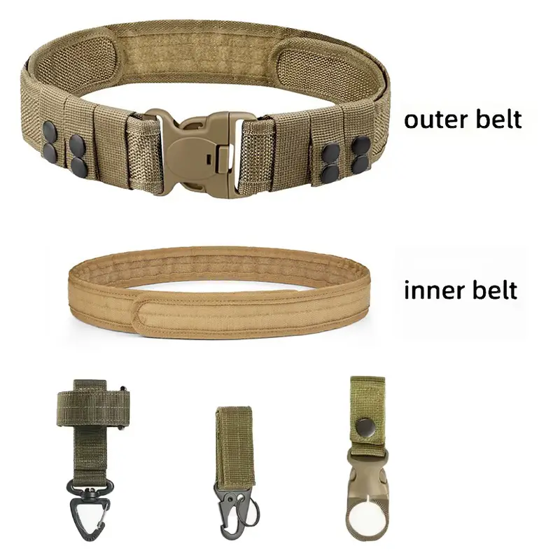 Green Tactical Velcro Belt with Plastic Buckle