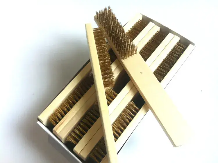 Wooden Copper Wire Brush Small Toy Tool - Image 2