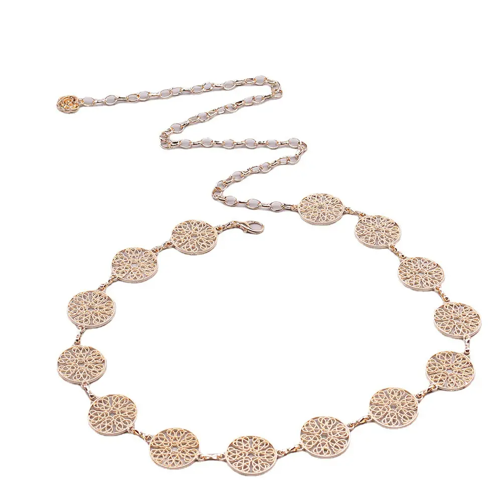 Hollow Circle Metal Waist Chain Belt for Women - Image 7