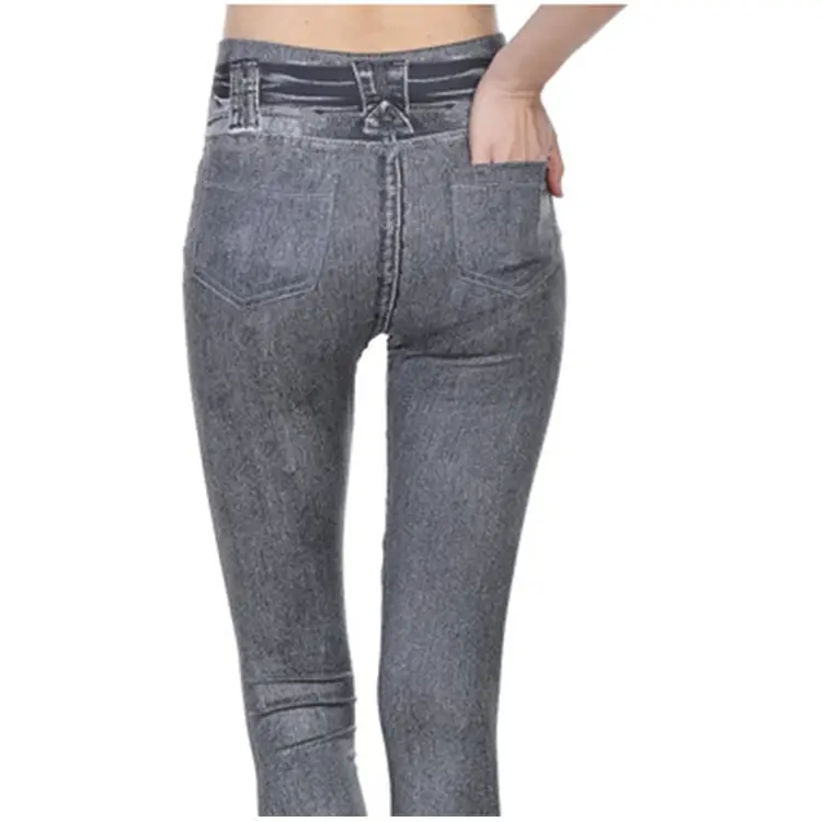 Brushed Shark Leggings Women Spring Knitted Jeans - Image 8