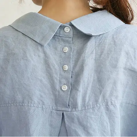 2024 Spring Shirt Loose Plus Size Cotton Linen Dress - Image 2