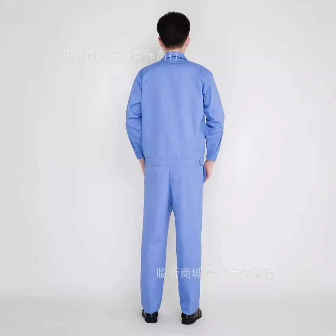 Summer Light Blue Cotton Labor Overalls for Men - Image 3
