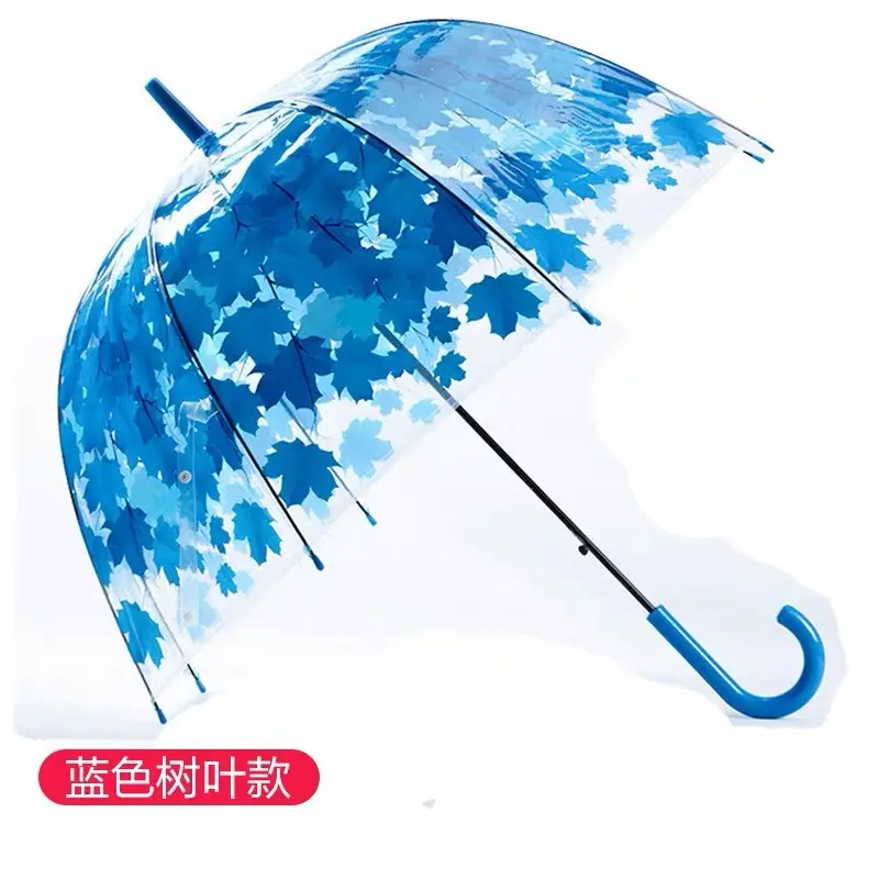 Transparent Moustache Umbrella with House Construction & Long Handle - Image 11