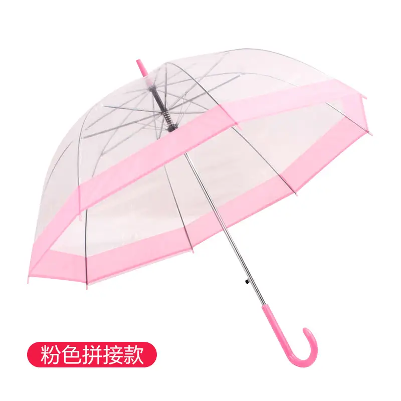 Transparent Moustache Umbrella with House Construction & Long Handle - Image 5