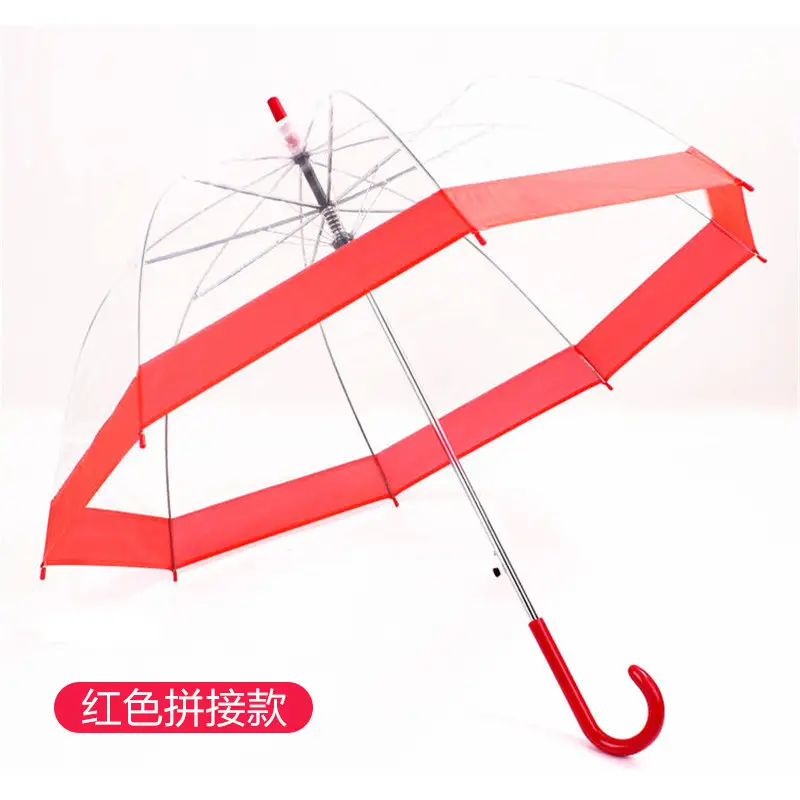 Transparent Moustache Umbrella with House Construction & Long Handle - Image 6