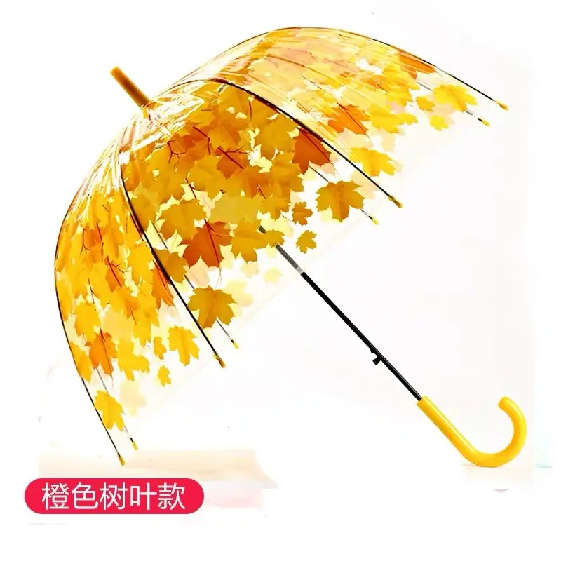 Transparent Moustache Umbrella with House Construction & Long Handle - Image 9