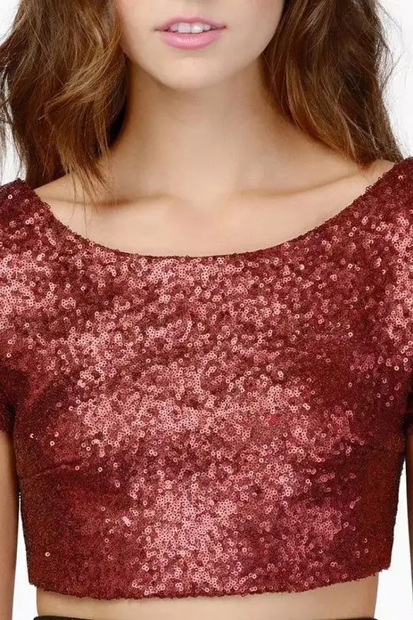 2025 Sequined Crop Top Shorts Set Women - Image 4